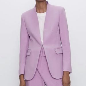 Zara Lilac Purple Blazer Size L